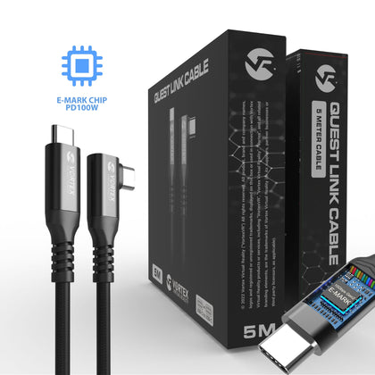 VortexVR-kabel 5 m 10 GBPS PD100W (fast charging) USB-C til META QUEST LINK / OCULUS LINK