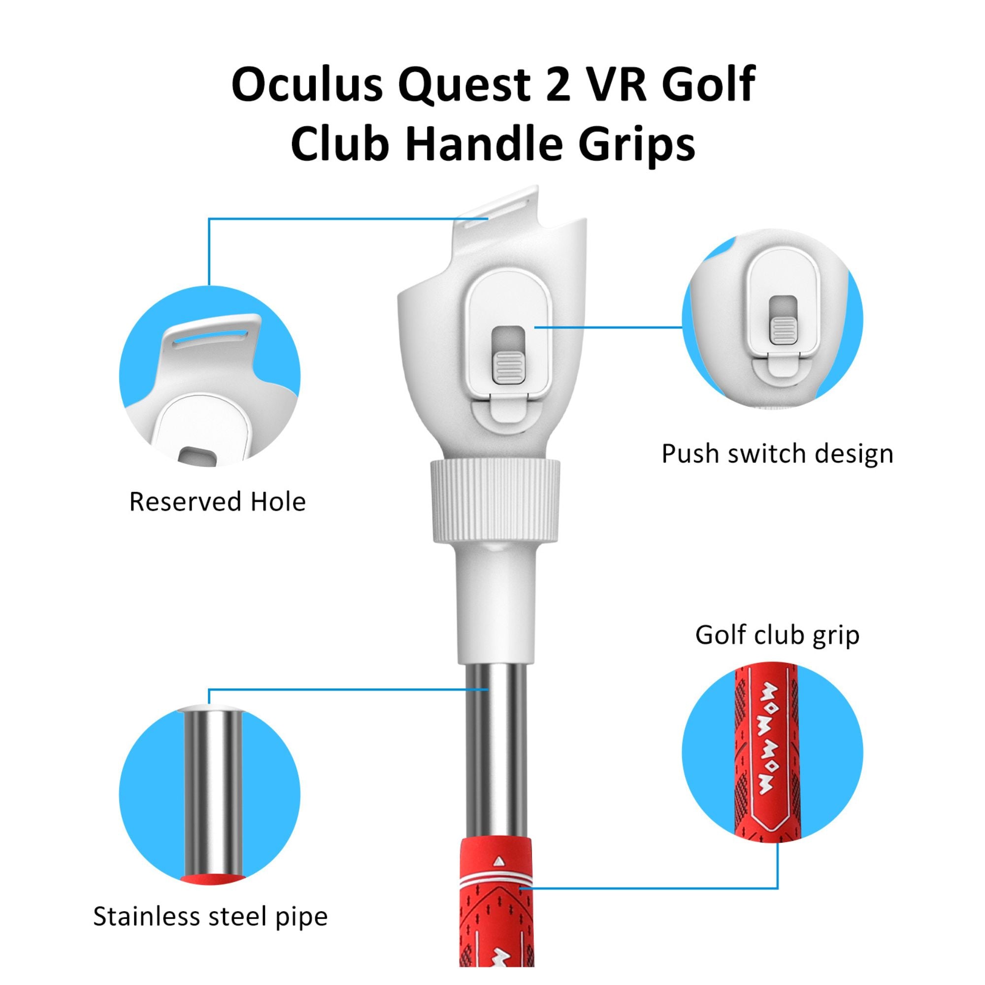 VR-golfkølle | til Oculus Quest 2 